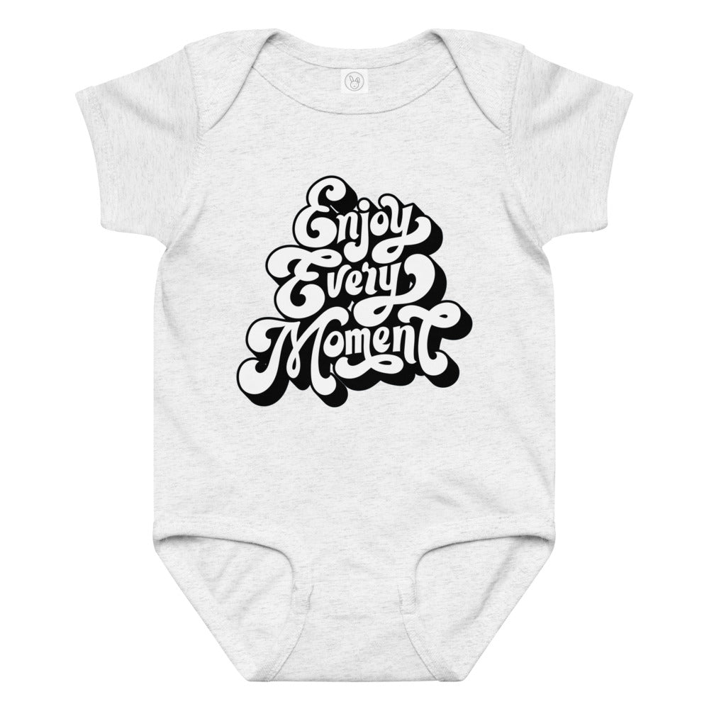 Enjoy every moments white | Baby Jersey Bodysuit | Rabbit Skins 4424