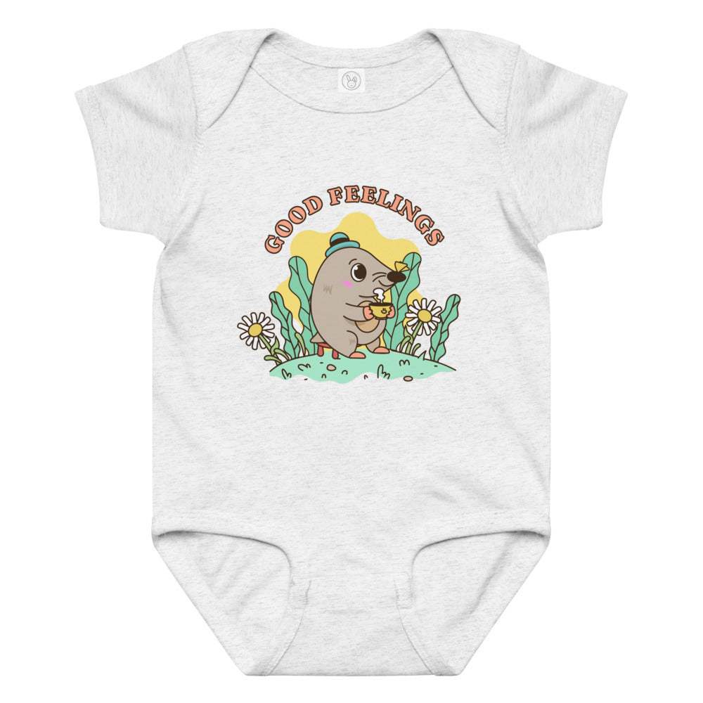 Good feelings | Baby Jersey Bodysuit | Rabbit Skins 4424