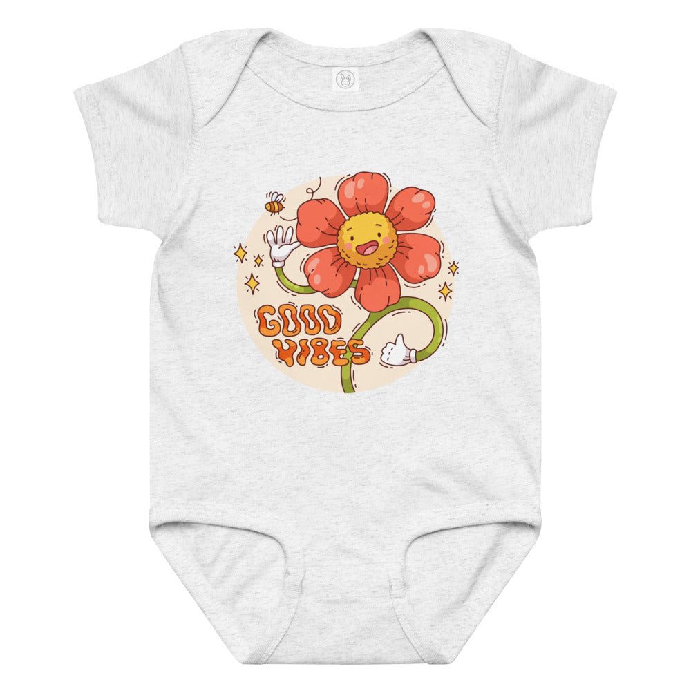 Good vides | Baby Jersey Bodysuit | Rabbit Skins 4424
