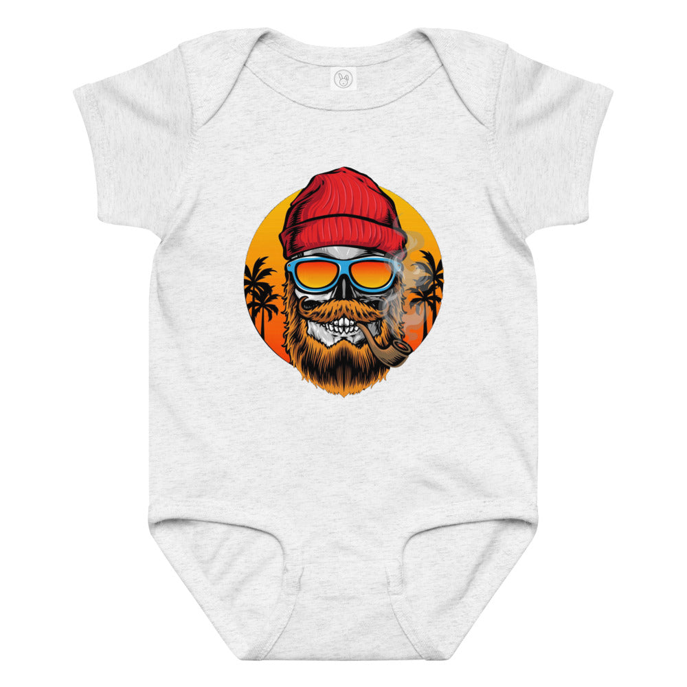 Bearded man | Baby Jersey Bodysuit | Rabbit Skins 4424