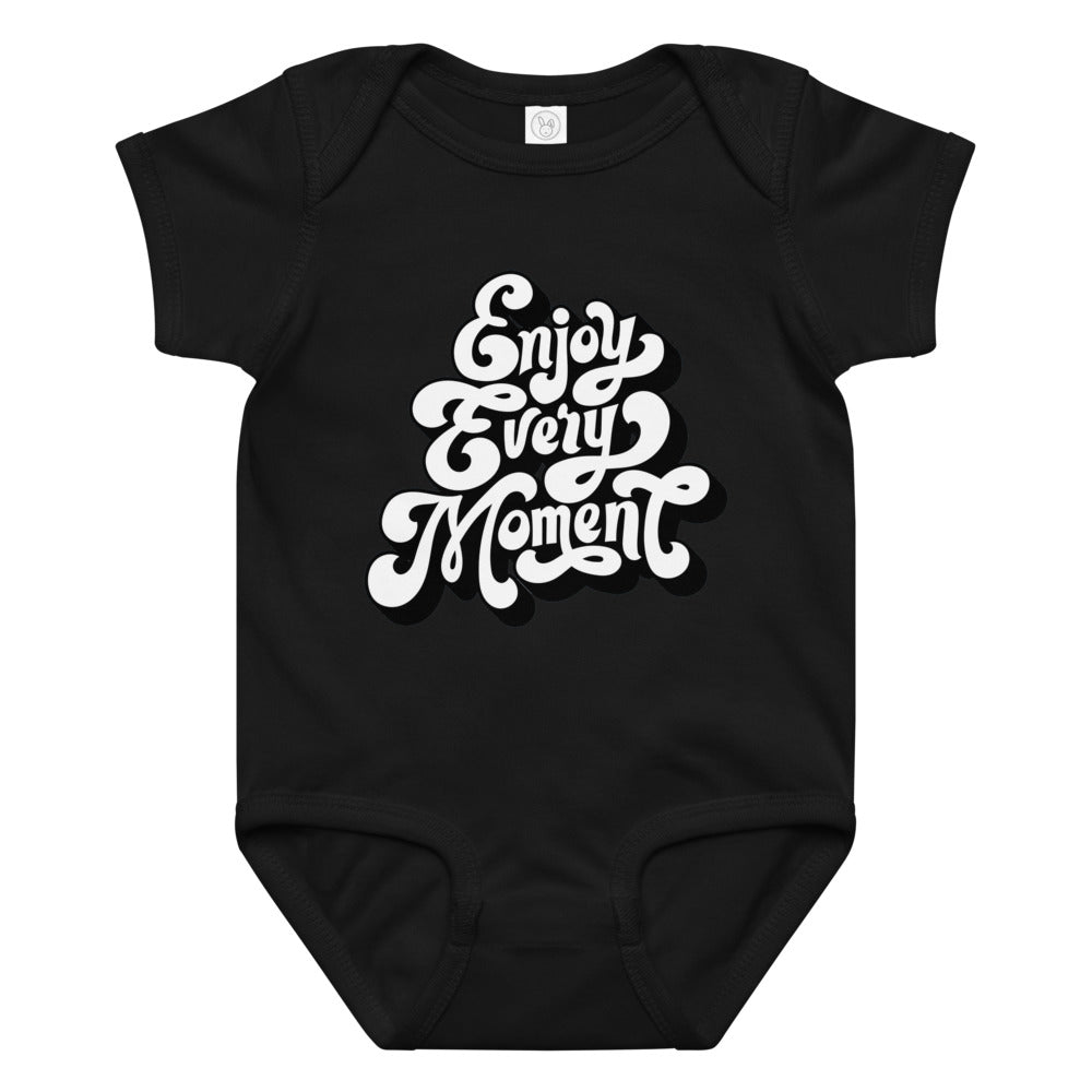 Enjoy every moments white | Baby Jersey Bodysuit | Rabbit Skins 4424