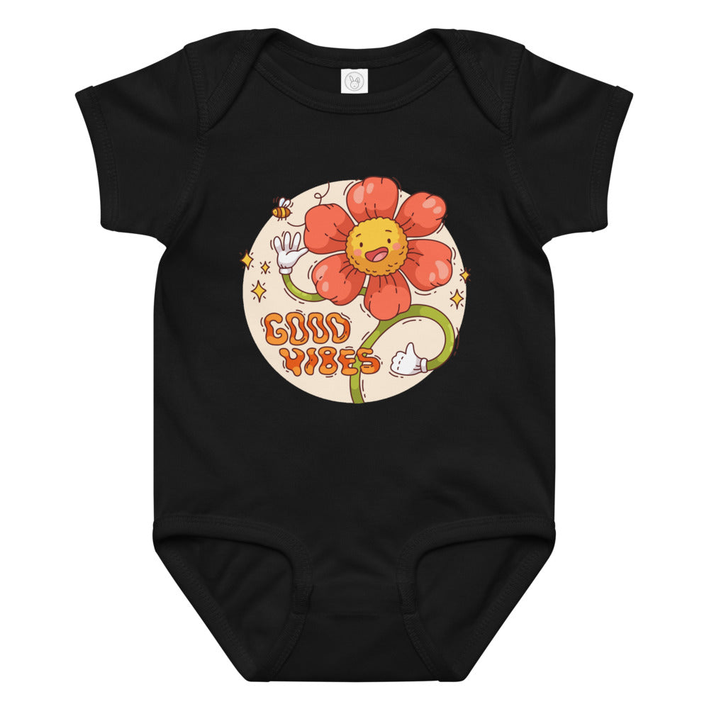 Good vides | Baby Jersey Bodysuit | Rabbit Skins 4424
