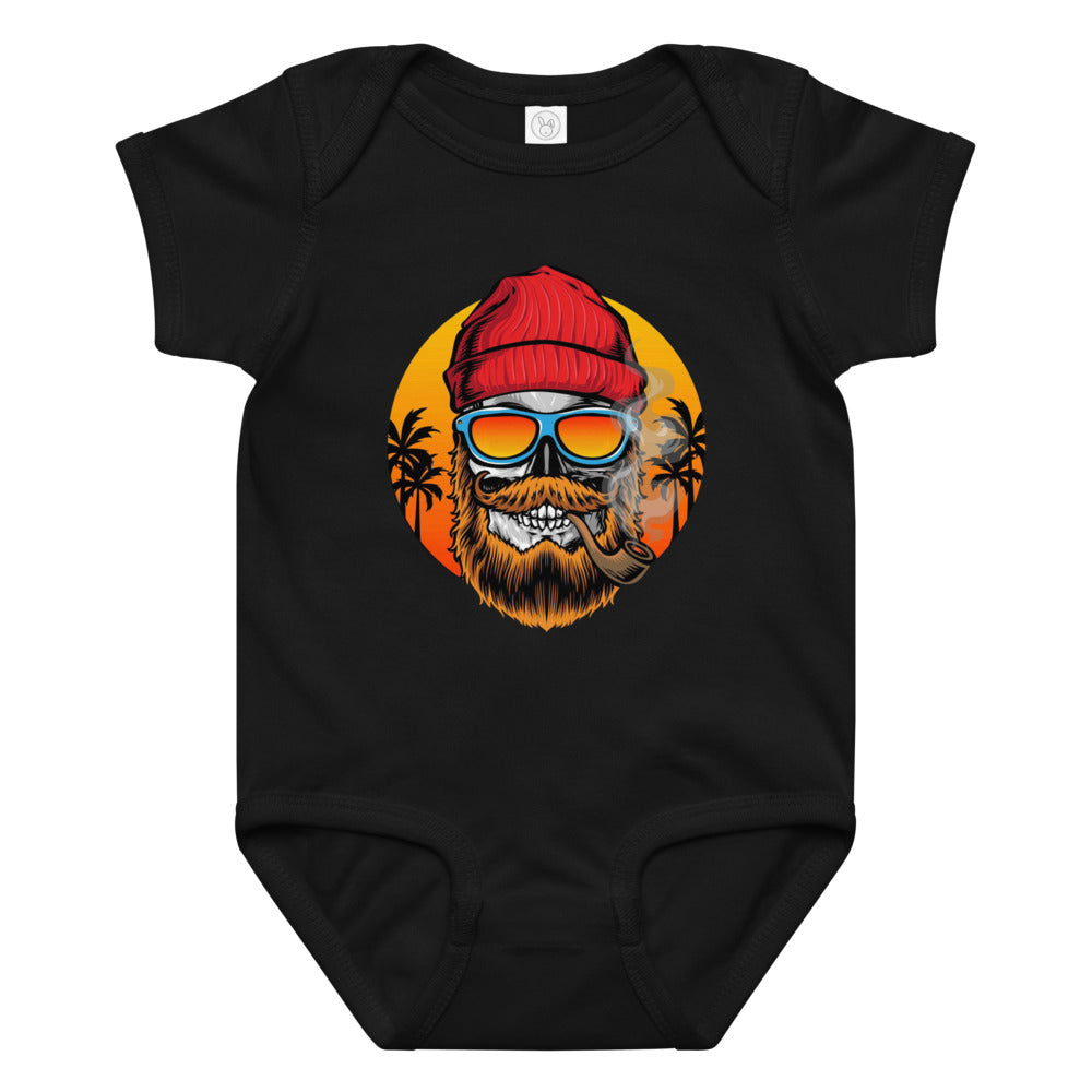 Bearded man | Baby Jersey Bodysuit | Rabbit Skins 4424