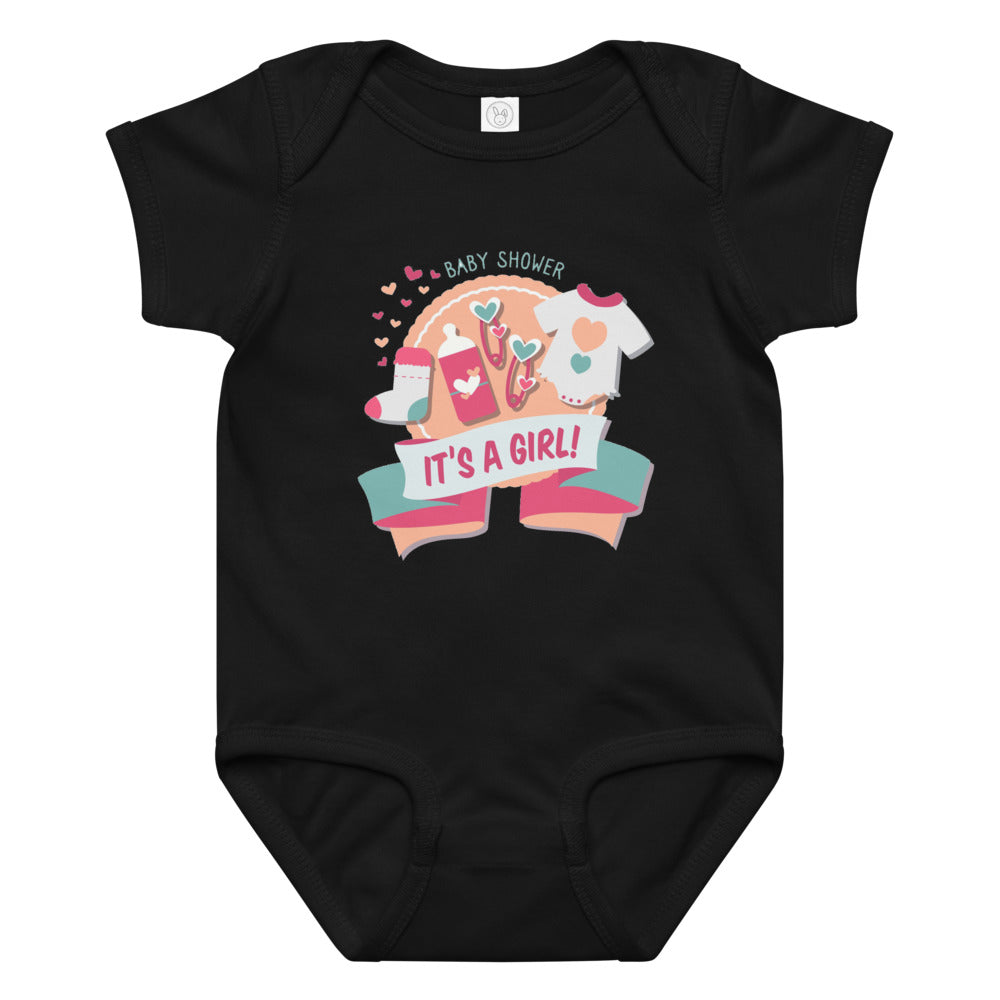 It's a girl | Baby Jersey Bodysuit | Rabbit Skins 4424