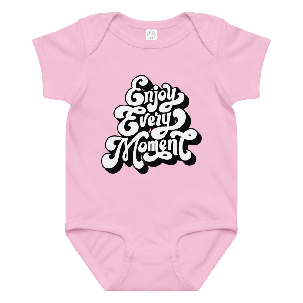 Enjoy every moments white | Baby Jersey Bodysuit | Rabbit Skins 4424