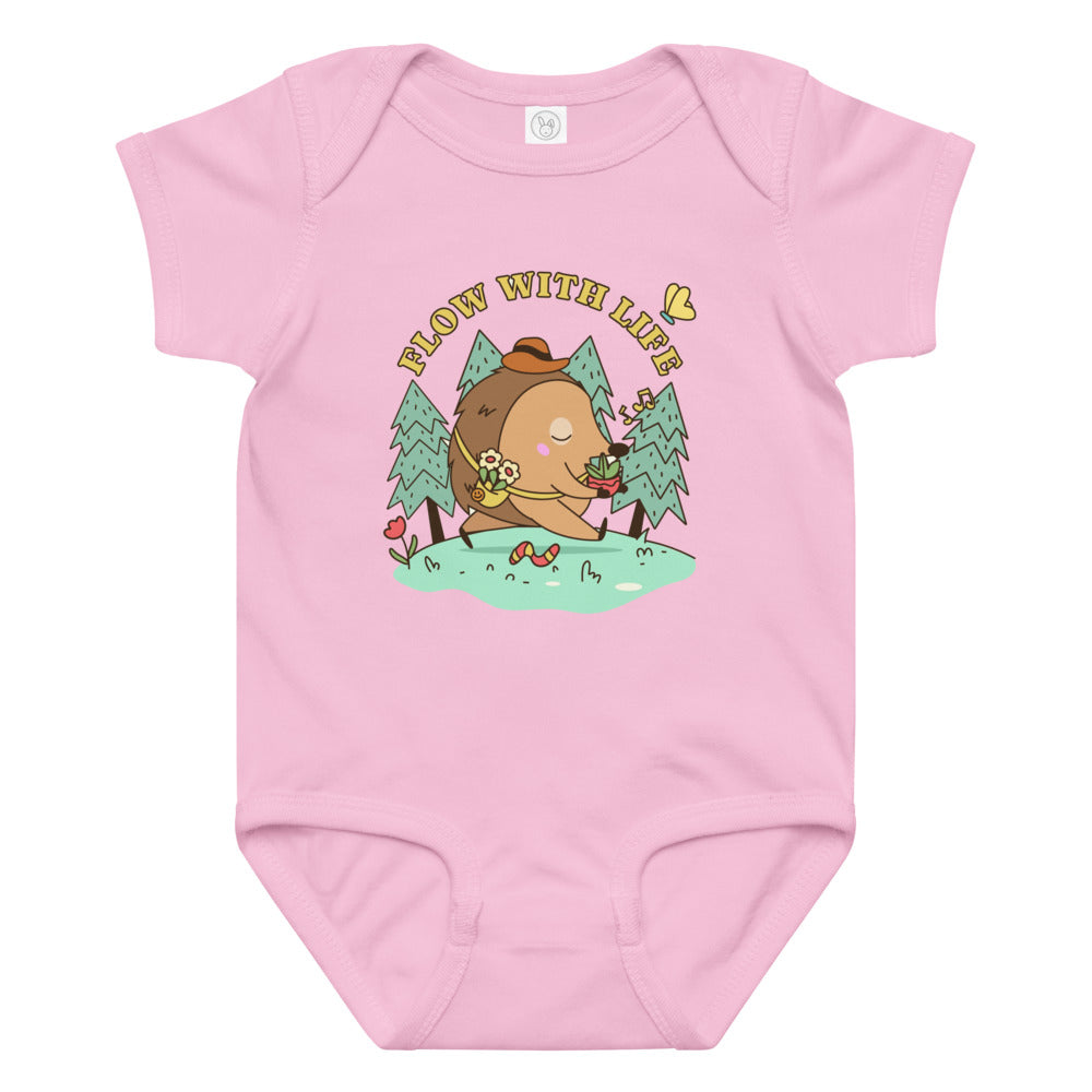 Flow with life | Baby Jersey Bodysuit | Rabbit Skins 4424