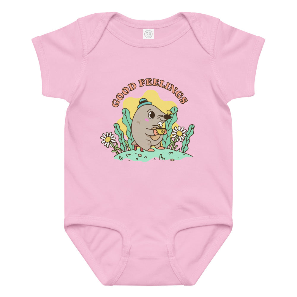 Good feelings | Baby Jersey Bodysuit | Rabbit Skins 4424