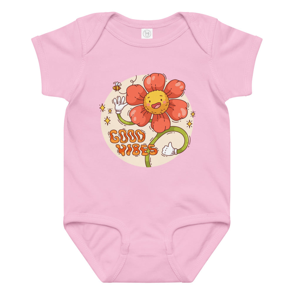 Good vides | Baby Jersey Bodysuit | Rabbit Skins 4424