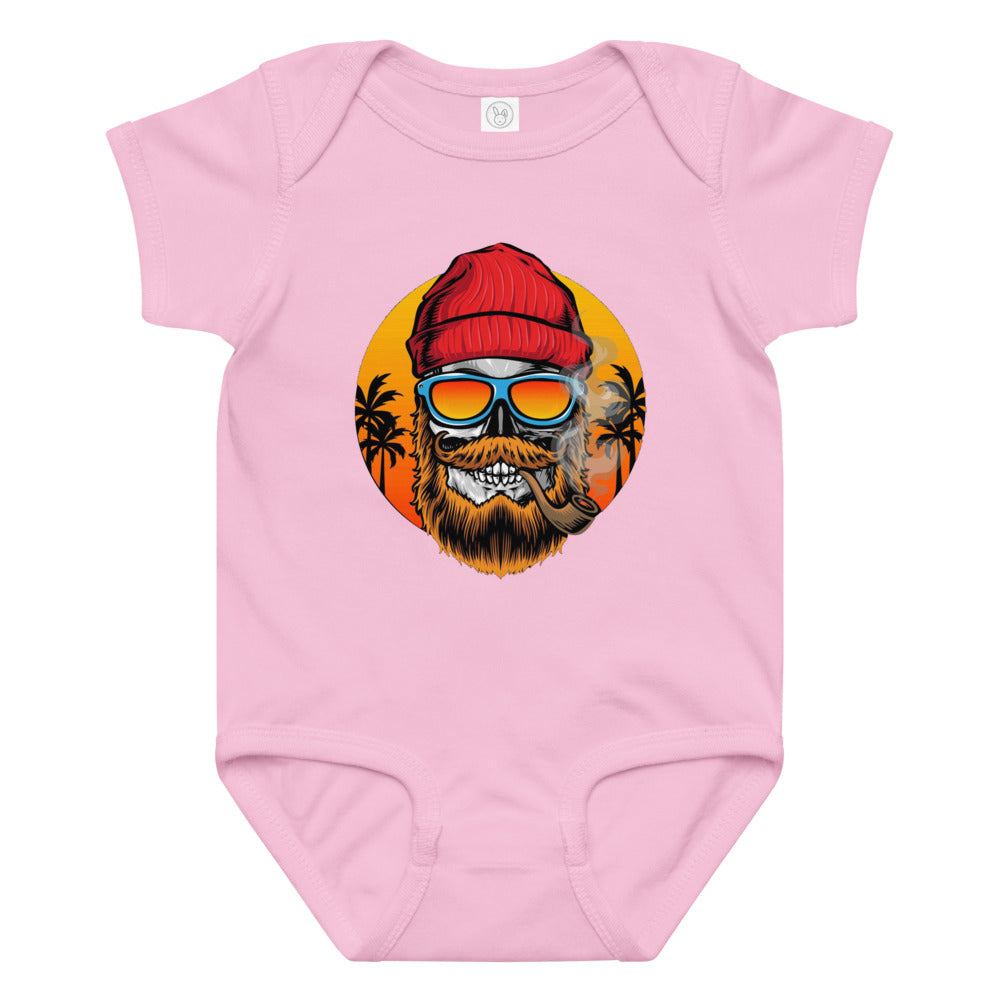 Bearded man | Baby Jersey Bodysuit | Rabbit Skins 4424