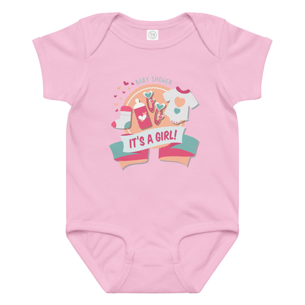 It's a girl | Baby Jersey Bodysuit | Rabbit Skins 4424