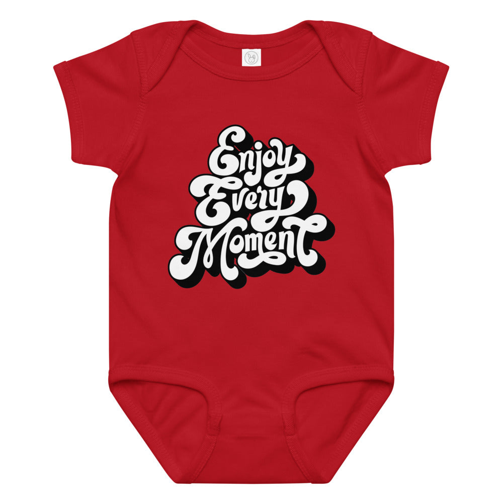 Enjoy every moments white | Baby Jersey Bodysuit | Rabbit Skins 4424