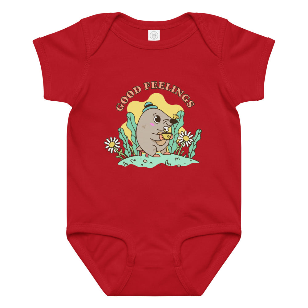 Good feelings | Baby Jersey Bodysuit | Rabbit Skins 4424