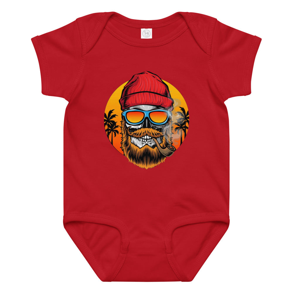 Bearded man | Baby Jersey Bodysuit | Rabbit Skins 4424