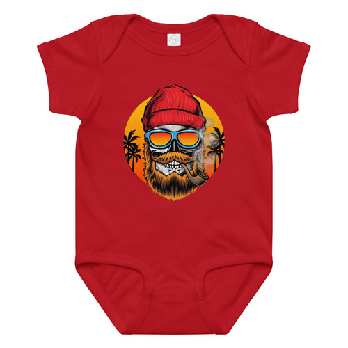Bearded man | Baby Jersey Bodysuit | Rabbit Skins 4424