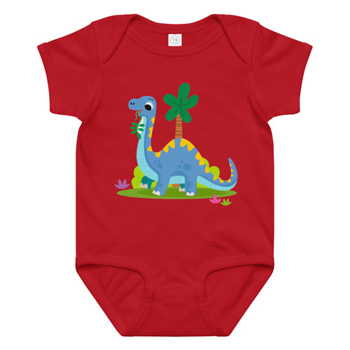 Blue dinosaur | Baby Jersey Bodysuit | Rabbit Skins 4424