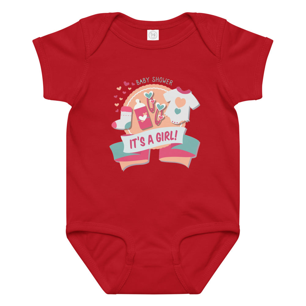 It's a girl | Baby Jersey Bodysuit | Rabbit Skins 4424