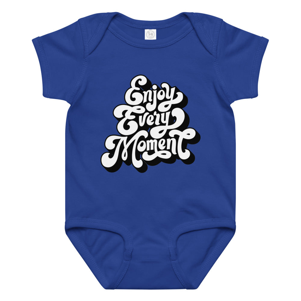 Enjoy every moments white | Baby Jersey Bodysuit | Rabbit Skins 4424