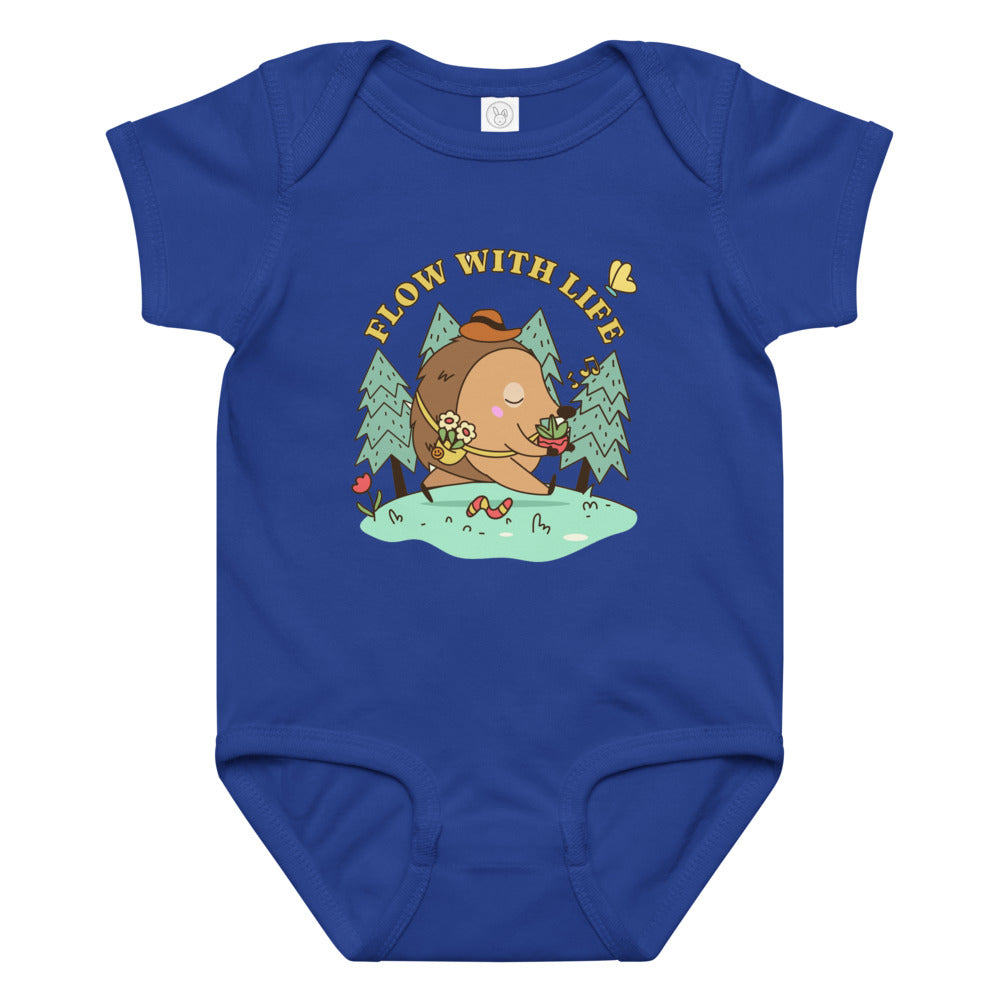 Flow with life | Baby Jersey Bodysuit | Rabbit Skins 4424