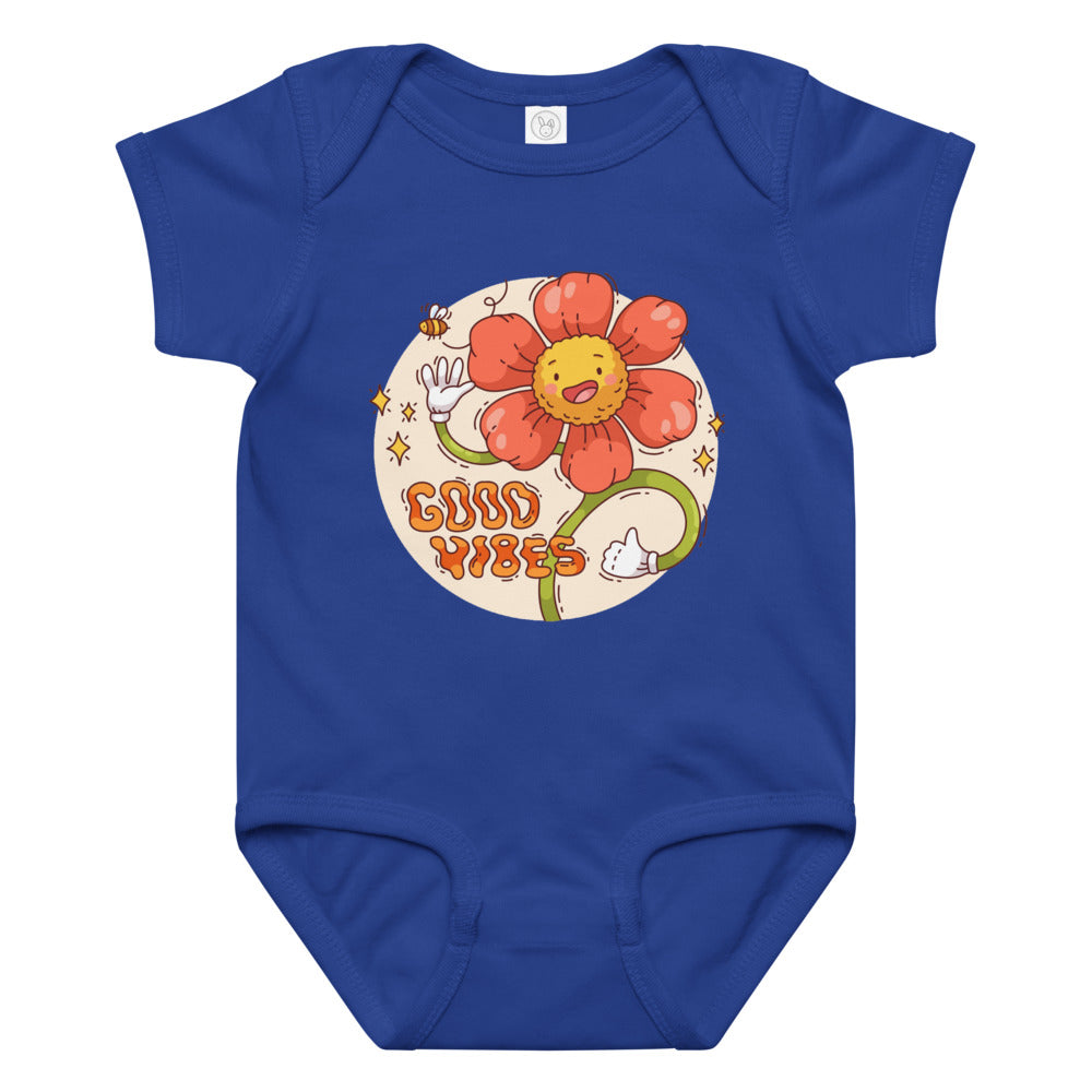 Good vides | Baby Jersey Bodysuit | Rabbit Skins 4424