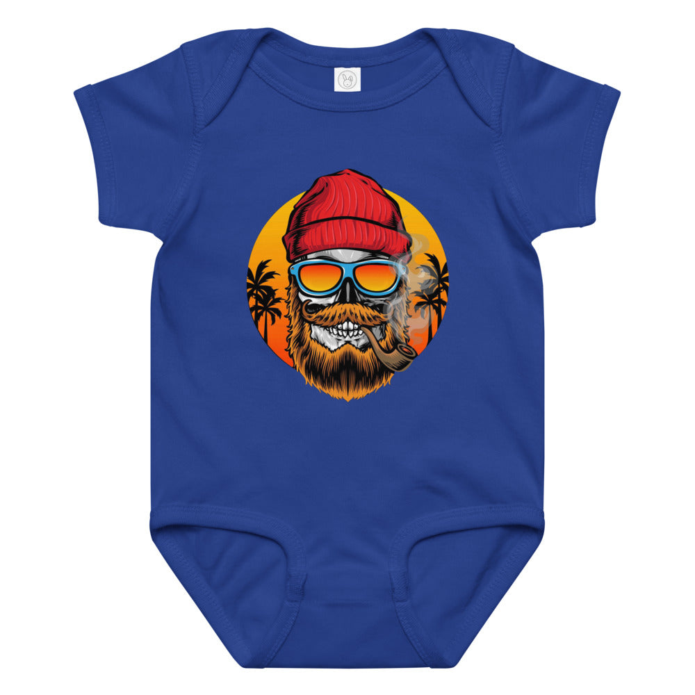 Bearded man | Baby Jersey Bodysuit | Rabbit Skins 4424