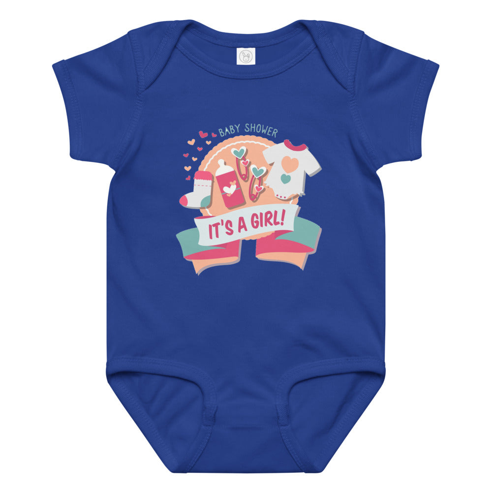 It's a girl | Baby Jersey Bodysuit | Rabbit Skins 4424