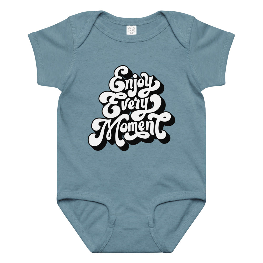 Enjoy every moments white | Baby Jersey Bodysuit | Rabbit Skins 4424