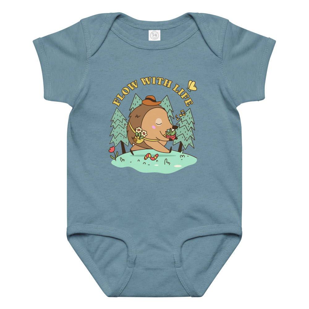Flow with life | Baby Jersey Bodysuit | Rabbit Skins 4424