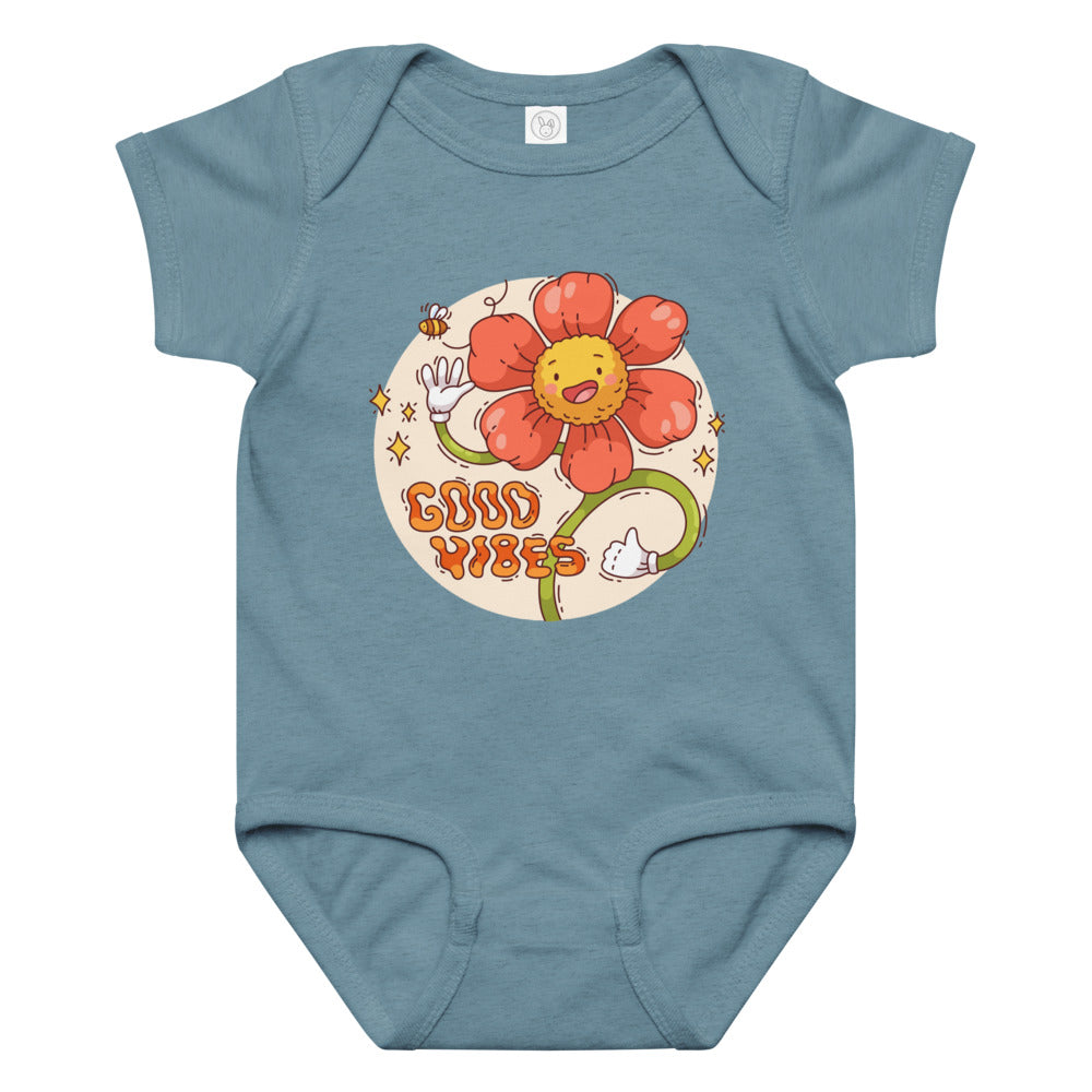 Good vides | Baby Jersey Bodysuit | Rabbit Skins 4424