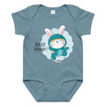 Green rabbit - HIP HIP HOORAAAY | Baby Jersey Bodysuit | Rabbit Skins 4424