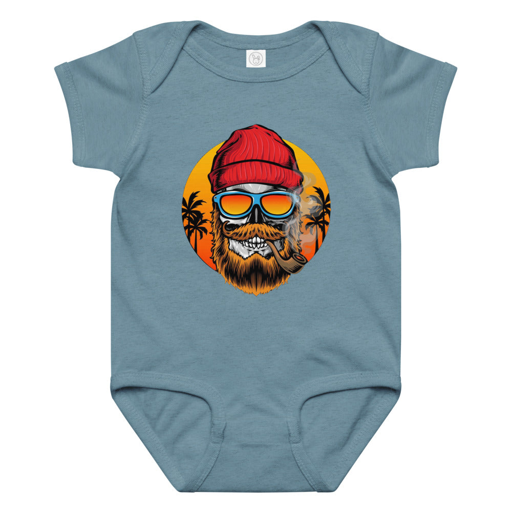 Bearded man | Baby Jersey Bodysuit | Rabbit Skins 4424