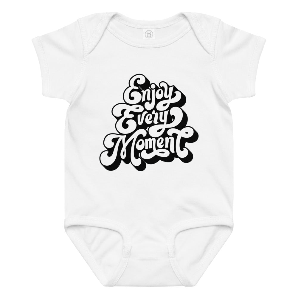 Enjoy every moments white | Baby Jersey Bodysuit | Rabbit Skins 4424