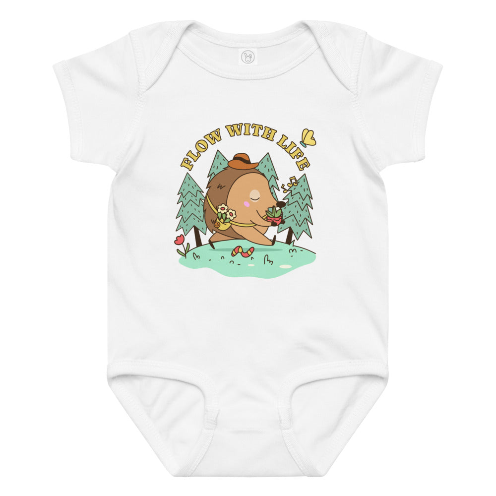 Flow with life | Baby Jersey Bodysuit | Rabbit Skins 4424