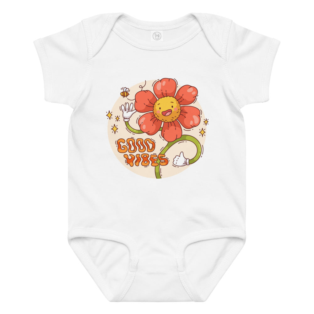 Good vides | Baby Jersey Bodysuit | Rabbit Skins 4424