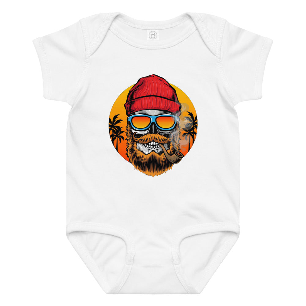 Bearded man | Baby Jersey Bodysuit | Rabbit Skins 4424
