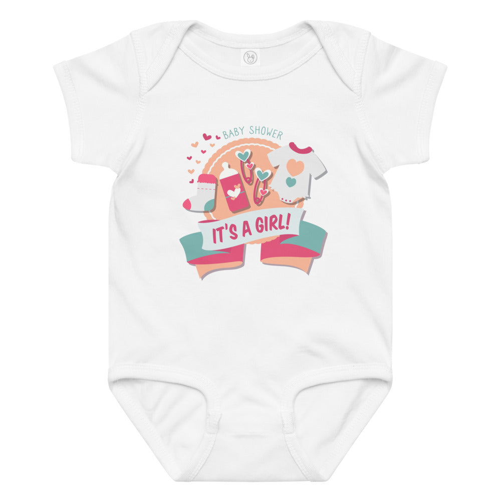 It's a girl | Baby Jersey Bodysuit | Rabbit Skins 4424