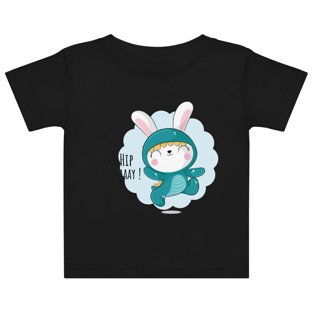 Green rabbit - HIP HIP HOORAAAY | Baby Jersey T-Shirt | Rabbit Skins 3322