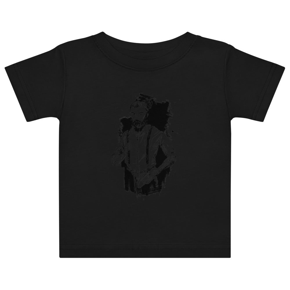 Black & White bearded man suit | Baby Jersey T-Shirt | Rabbit Skins 3322