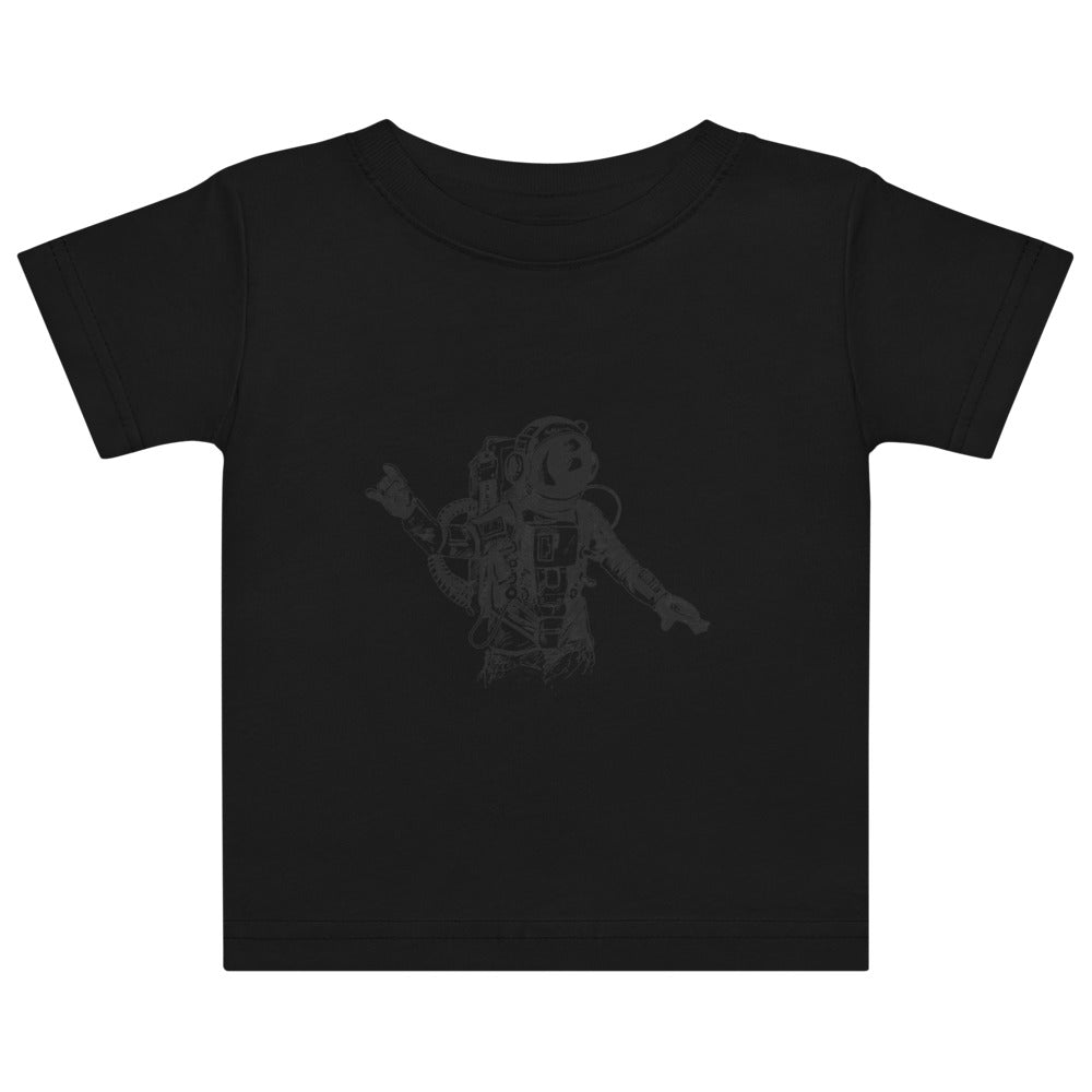 Black & white space travel man | Baby Jersey T-Shirt | Rabbit Skins 3322