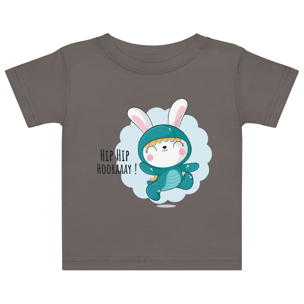 Green rabbit - HIP HIP HOORAAAY | Baby Jersey T-Shirt | Rabbit Skins 3322