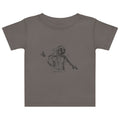 Black & white space travel man | Baby Jersey T-Shirt | Rabbit Skins 3322