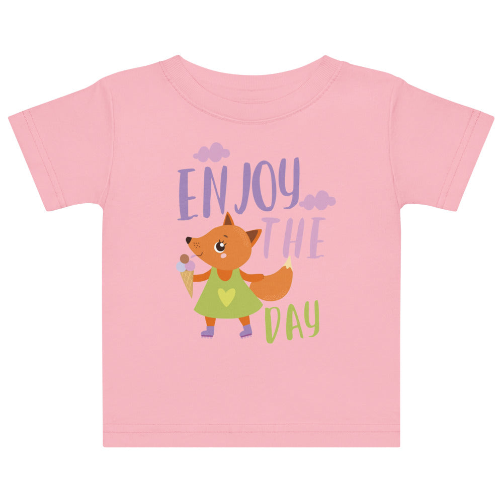 Orange fox - Ẹnoy the day | Baby Jersey T-Shirt | Rabbit Skins 3322