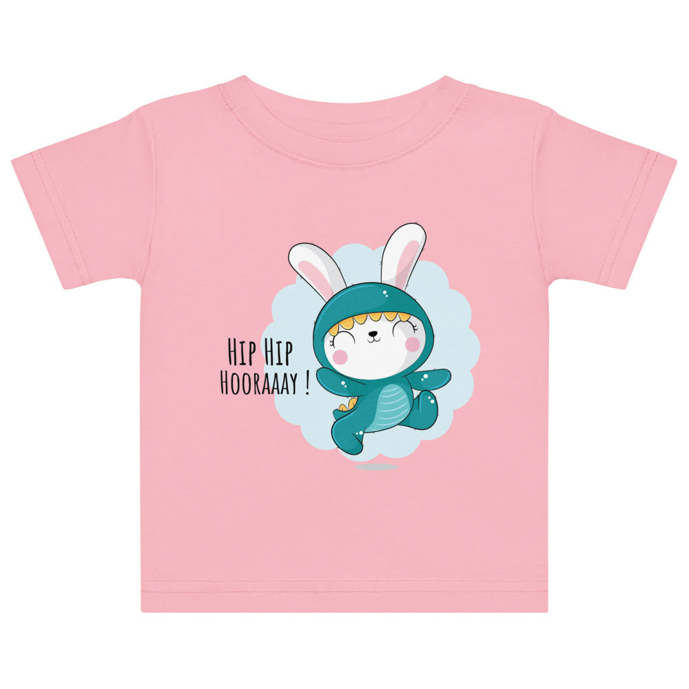 Green rabbit - HIP HIP HOORAAAY | Baby Jersey T-Shirt | Rabbit Skins 3322