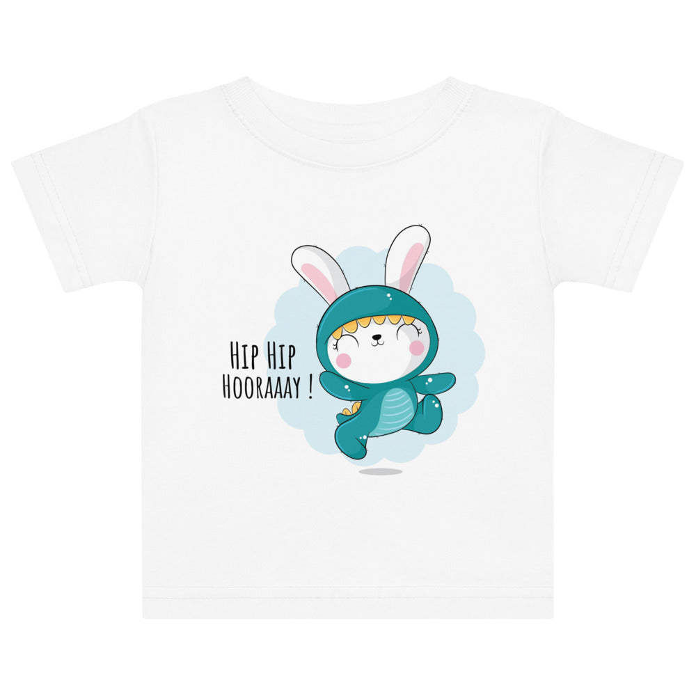 Green rabbit - HIP HIP HOORAAAY | Baby Jersey T-Shirt | Rabbit Skins 3322