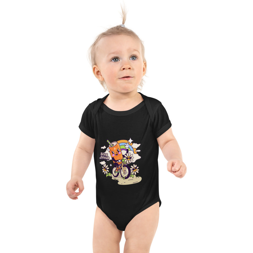 Stay fresh | Baby Short Sleeve Bodysuit | Rabbit Skins 4400