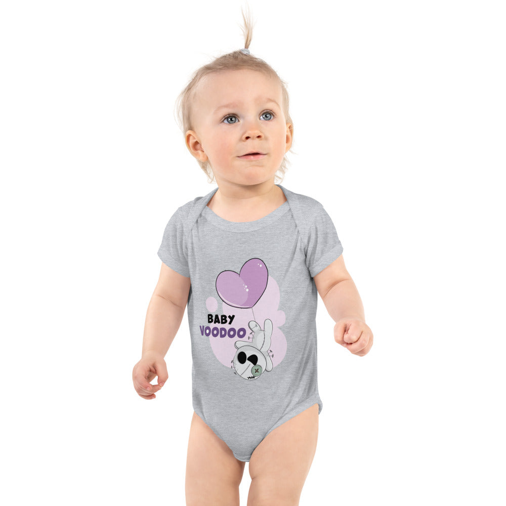 Ted heart - Baby voodoo | Baby Short Sleeve Bodysuit | Rabbit Skins 4400