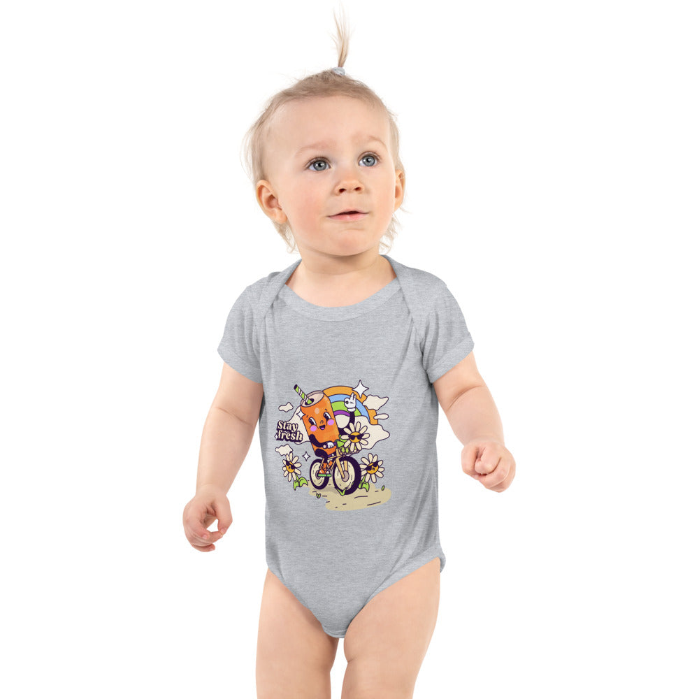 Stay fresh | Baby Short Sleeve Bodysuit | Rabbit Skins 4400