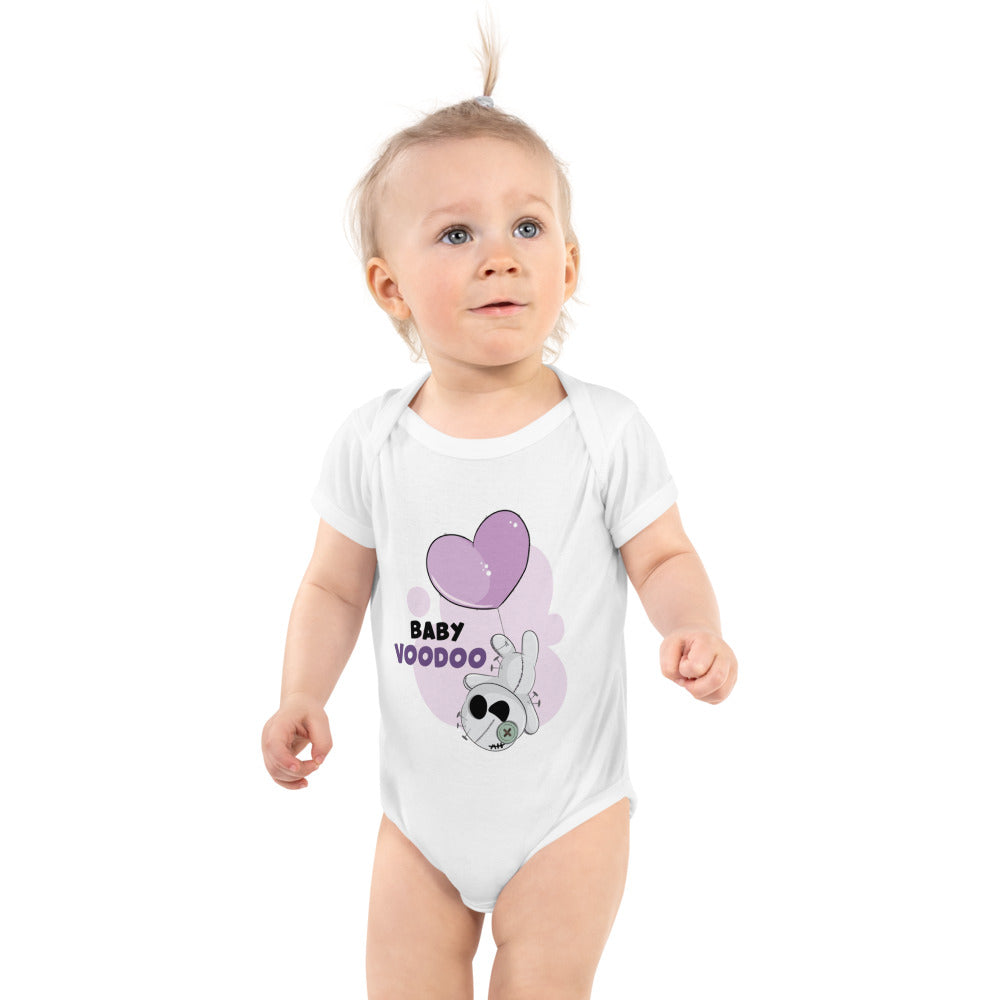 Ted heart - Baby voodoo | Baby Short Sleeve Bodysuit | Rabbit Skins 4400