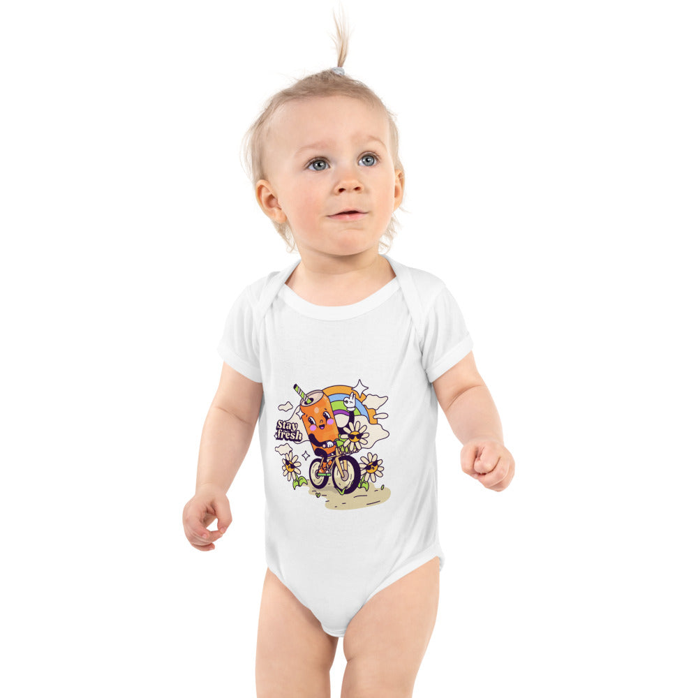 Stay fresh | Baby Short Sleeve Bodysuit | Rabbit Skins 4400