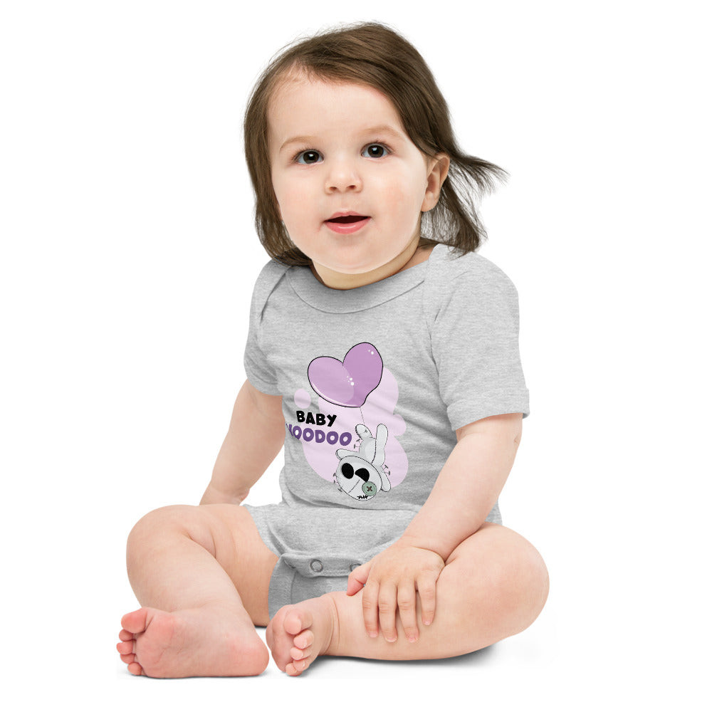 Ted heart - Baby voodoo | Baby Short Sleeve One Piece | Bella + Canvas 100B