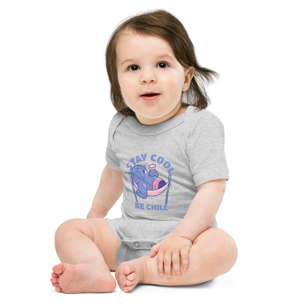 Stay cool be chill | Baby Short Sleeve One Piece | Bella + Canvas 100B